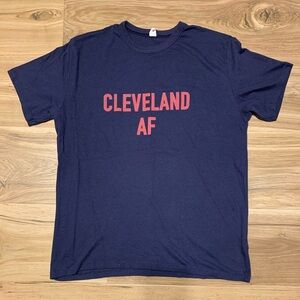 Navy Blue Cleveland AF T-Shirt  Size Large